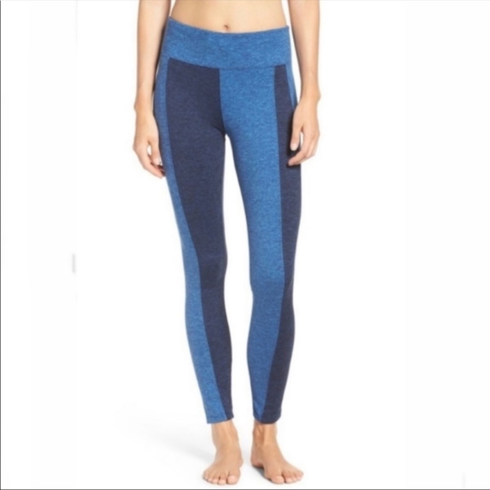 Free People FP Movement Blue Colorblock Boro Athletic Gym Sport Leggings Pants